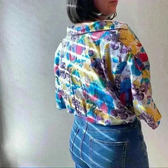 Vintage 90s novelty fruit print‎ button up - Picture 8 of 15